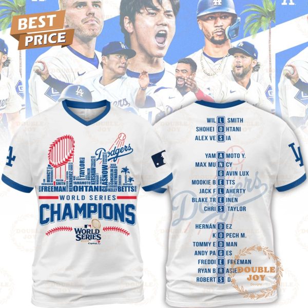 2024 World Series Champions LA Dodgers OWA T-Shirt, Hoodie – White