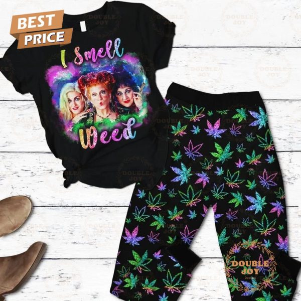 Hocus Pocus I Smell Weed Fleece Pajamas Set