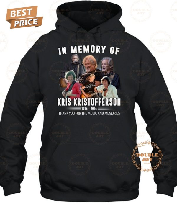 In Memory Of Kris Kristofferson 88th 1936-2024 Thank You For The Music And Memories T-Shirt