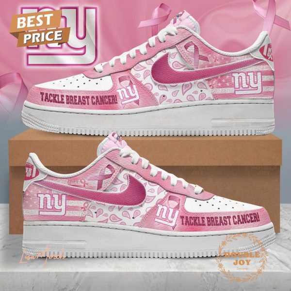 New York Giants Tackle Breast Cancer Air Force 1 Sneakers