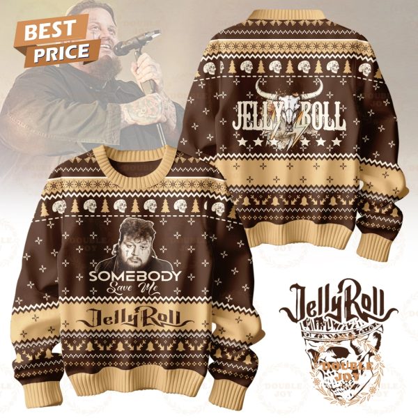 Jelly Roll Somebody Save Me Christmas Sweater