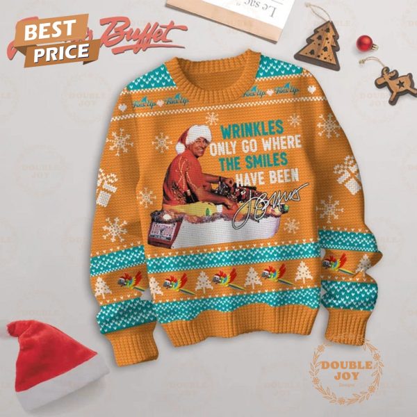 Jimmy Buffett Wrinkles Only Go Where The Smiles Have Been Sweater – Orange