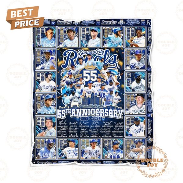 Kansas City Royals 55th Anniversary 1969-2024 Blanket