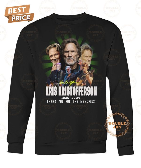 Kris Kristofferson 88th Anniversary 1936-2024 Thank You For The Memories T-Shirt