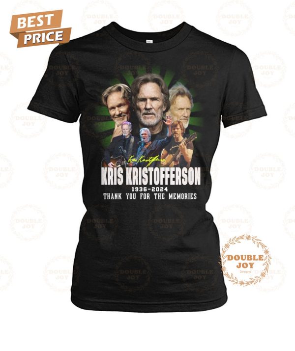 Kris Kristofferson 88th Anniversary 1936-2024 Thank You For The Memories T-Shirt