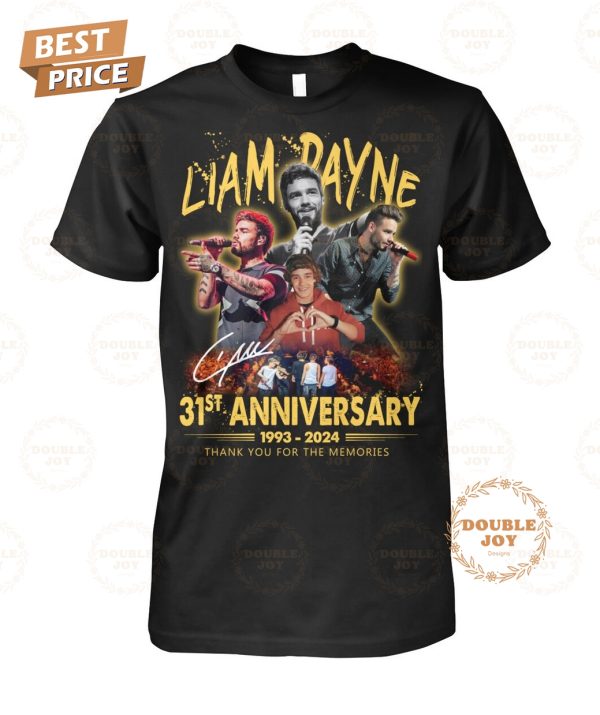 Liam Payne 31st Anniversary 1993-2024 Thank You For The Memories T-Shirt