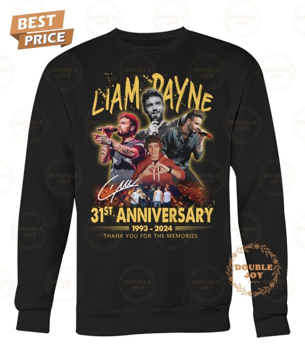 Liam Payne 31st Anniversary 1993-2024 Thank You For The Memories T-Shirt