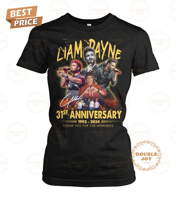 Liam Payne 31st Anniversary 1993-2024 Thank You For The Memories T-Shirt