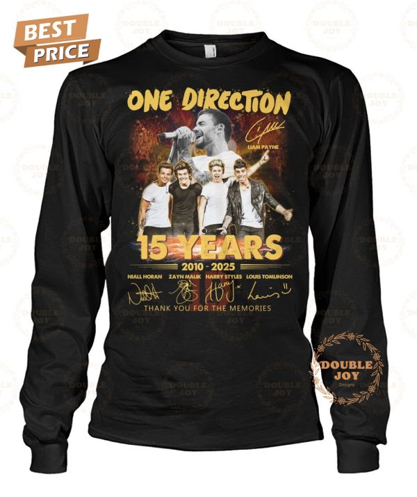 Liam Payne X One Direction 15 Years 2010-2025 Thank You For The Memories T-Shirt