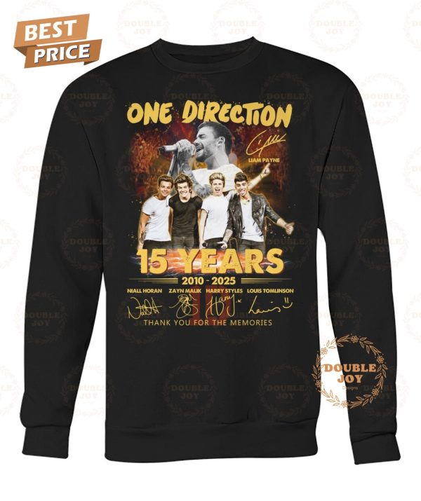 Liam Payne X One Direction 15 Years 2010-2025 Thank You For The Memories T-Shirt