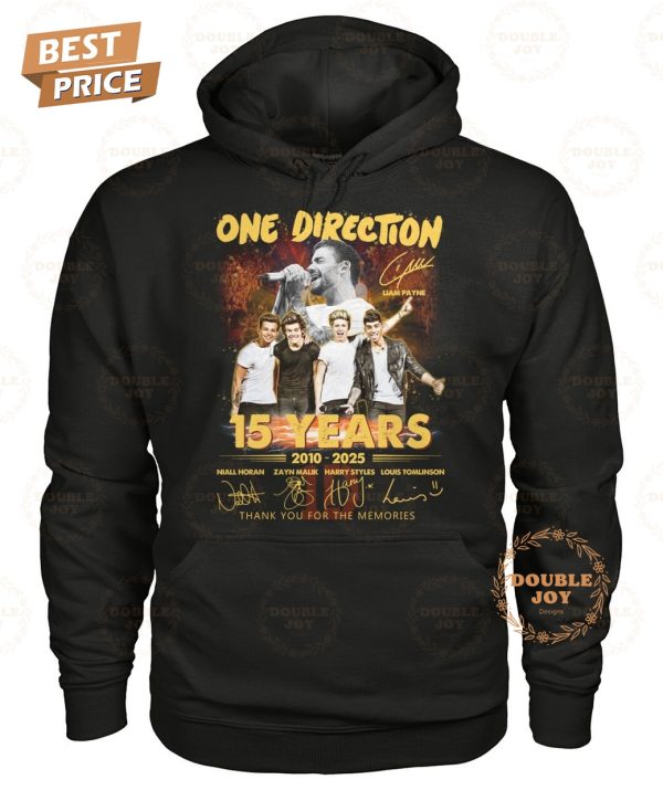 Liam Payne X One Direction 15 Years 2010-2025 Thank You For The Memories T-Shirt