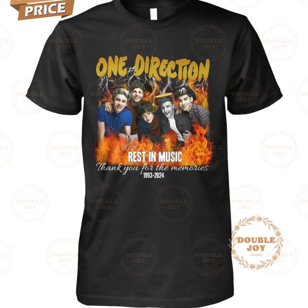 Liam Payne X One Direction Rest In Music 1993-2024 Thank You For The Memories T-Shirt