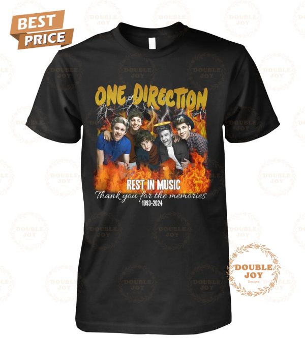 Liam Payne X One Direction Rest In Music 1993-2024 Thank You For The Memories T-Shirt