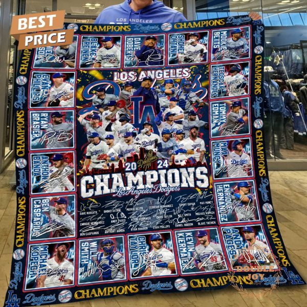 Los Angeles Dodgers 2024 World Series Champions _One Win Away_ Fleece Blanket