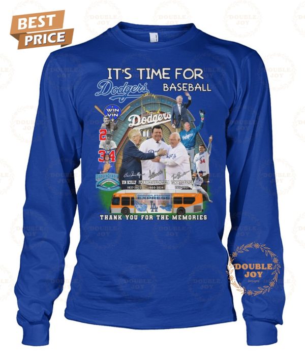 Los Angeles Dodgers Win It’s Time For Dodgers Baseball Thank You For The Memories T-Shirt