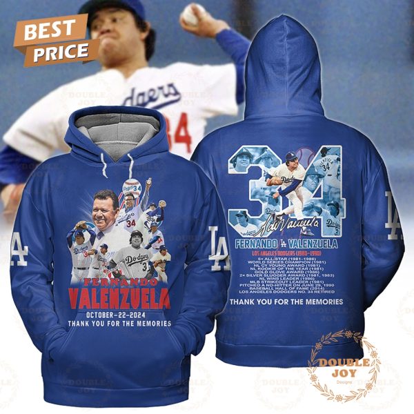 Fernando Valenzuela October-22-2024 Thank You for The Memories T-Shirt, Hoodie