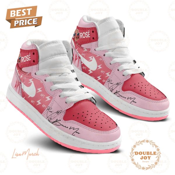 Bruno Mars X Rose APT Pink Signature Jordan 1 High Top Shoes