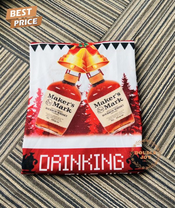 Maker’s Mark Christmas Sweater – Festive Holiday Drinking Theme ‘Drinker Bells’ Design