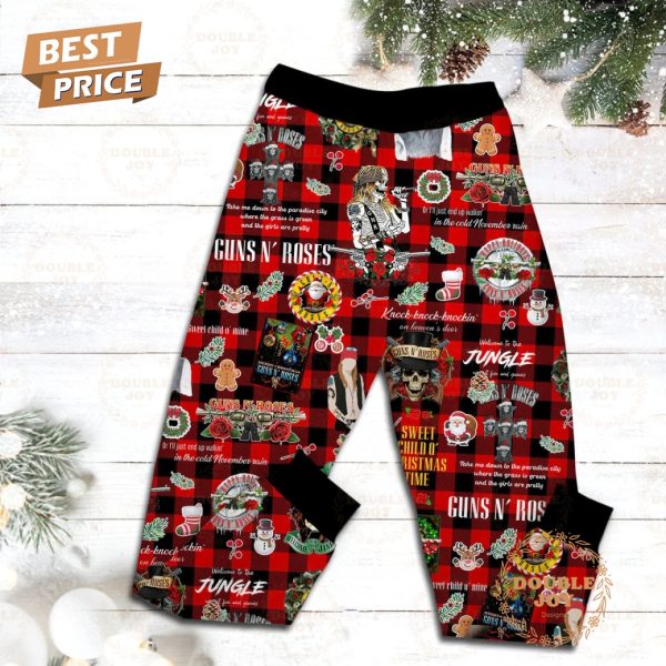 Guns N’ Roses Rock Band Sweet Child O’ Christmas Time Fleece Pajamas Set