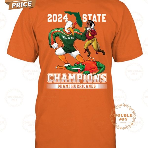 Miami Hurricanes 2024 State Champions T-Shirt