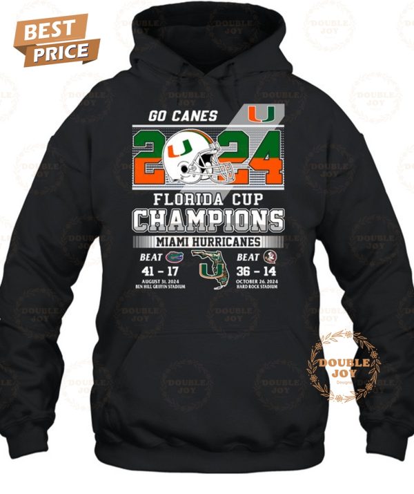 Miami Hurricanes Go Canes 2024 Florida Cup Champions T-Shirt