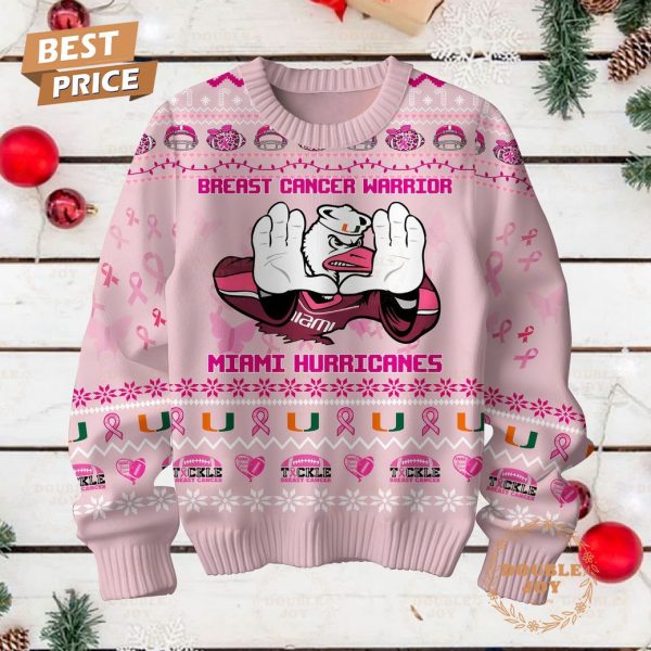 Miami Hurricanes Preast Cancer Warrior Sweater – Pink