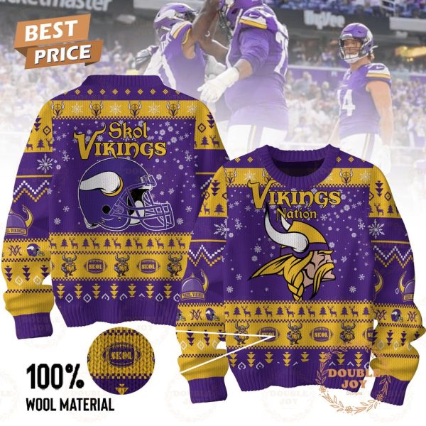 Minnesota Vikings Christmas 2024 Sweater