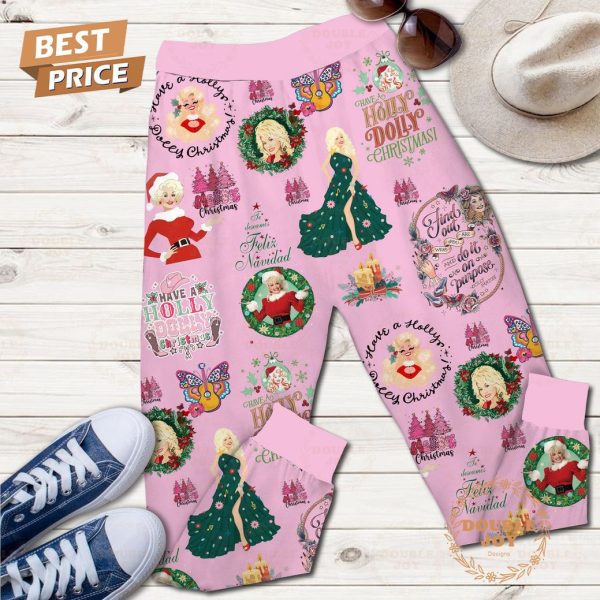 All I Want For Christmas Is Dolly Parton Have A Holly Dolly Christmas Fleece Pajamas Set