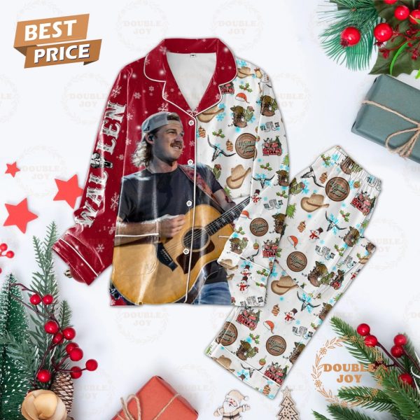 Morgan Wallen Tour Merry Christmas Pajamas Set – Red