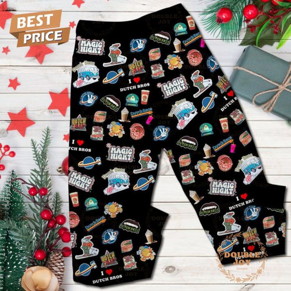 Dutch Bros Coffee Christmas Movie Fleece Pajamas Set