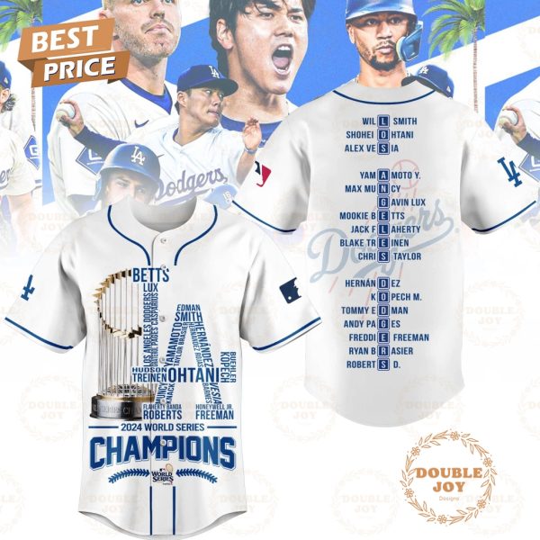 World Series Champs 2024 LA Dodgers Baseball Jersey – White