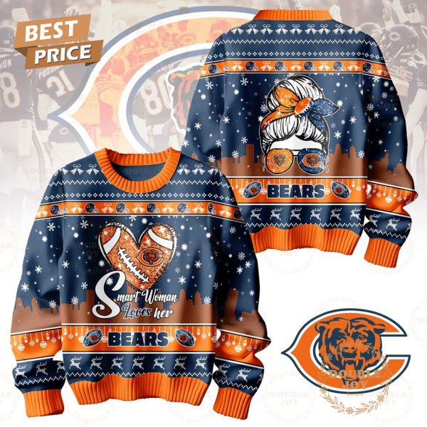 Chicago Bears Smart Woman Loves Her Christmas Sweater