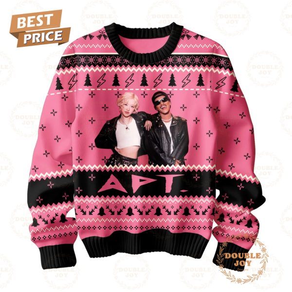 Rose X Bruno Mars APT Pink Merry Christmas Sweater