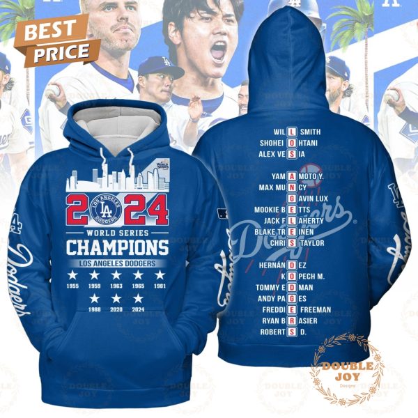 2024 World Series Champions LA Dodgers T-Shirt, Hoodie – Blue