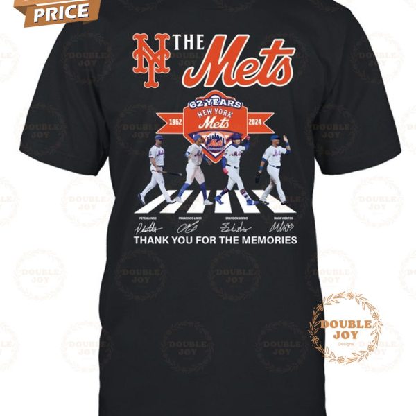 New York Mets 62 Years 1962-2024 Thank You For The Memories T-Shirt