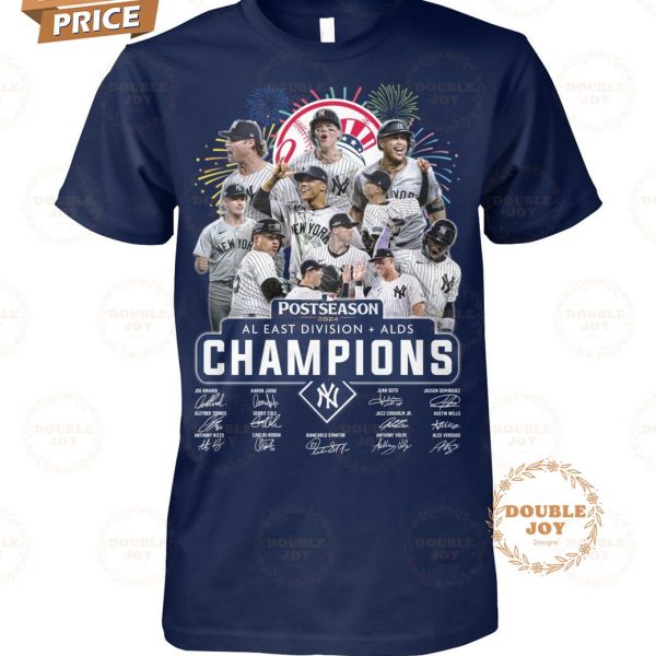 New York Yankees Postseason 2024 AL East Division ALDS Champions 2D T-Shirt