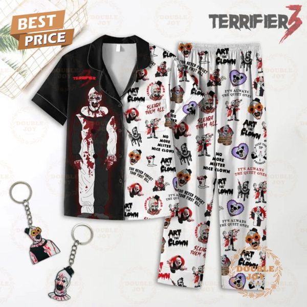 Terrifier 3 Art The Clown Sleigh Them All No More Mister Nice Clown Pajamas Set