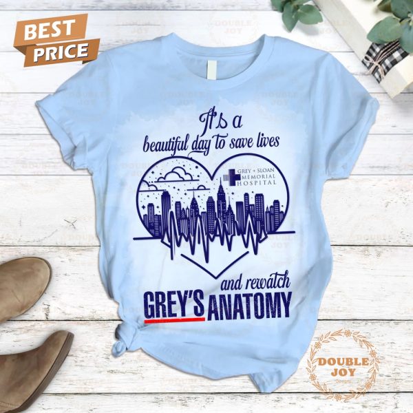 It’s A Beautiful Day To Save Lives And ReWatch Grey’s Anatomy Fleece Pajamas Set