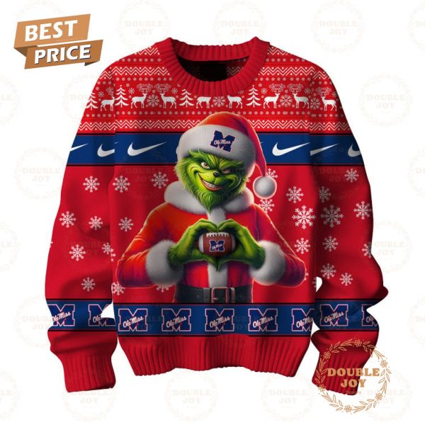 Ole Miss Rebels X The Grinch Hotty Toddy Christmas Sweater