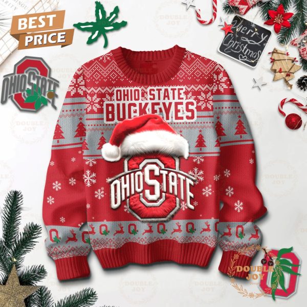 Ohio State Buckeyes Merry Christmas HO HO HO Sweater