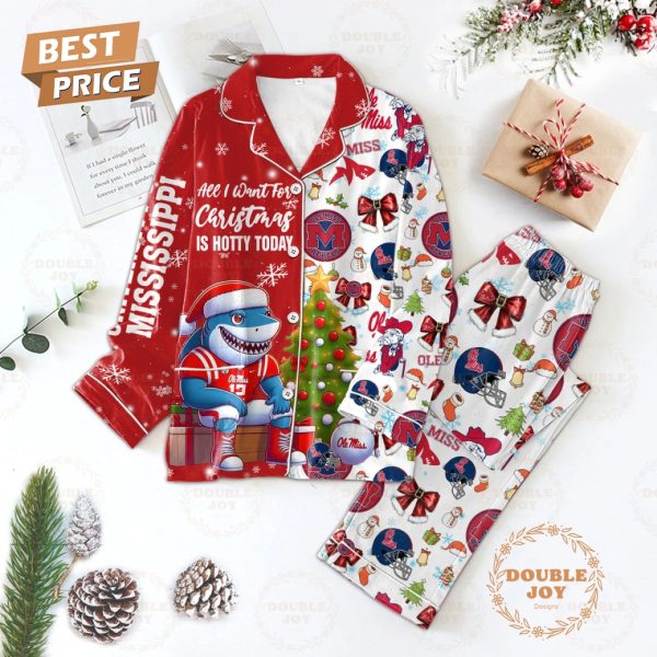 Ole Miss Rebels All I Want For Christmas Is Hotty Today Pajamas Set