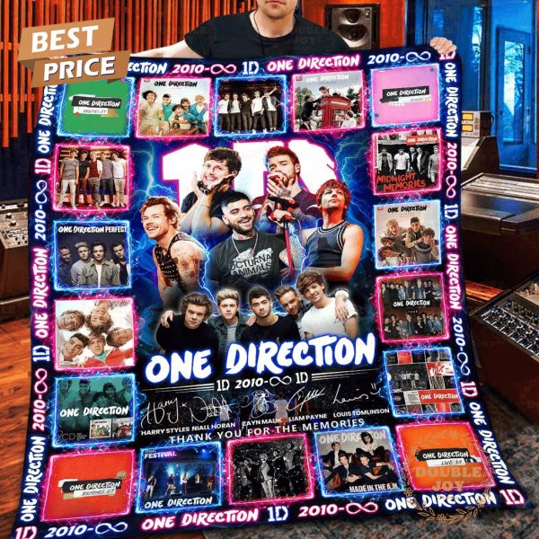 One Direction Pop Band Thank You For The Memories Fleece Blanket