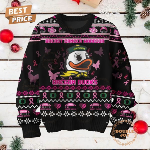 Oregon Ducks Preast Cancer Warrior Sweater – Black