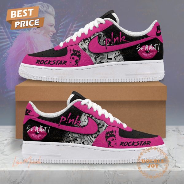 P!nk Rock Star So What! Air Force 1 Sneakers