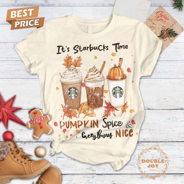 Starbucks Pumpkin Spice Everything Nice Fleece Pajamas Set