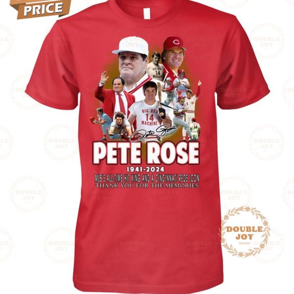 Pete Rose 83th 1941-2024 Thank You For The Memories T-Shirt