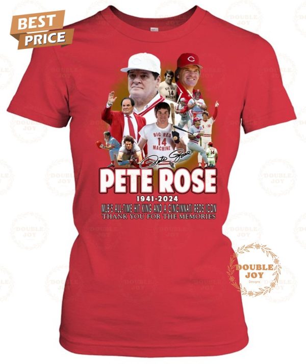 Pete Rose 83th 1941-2024 Thank You For The Memories T-Shirt