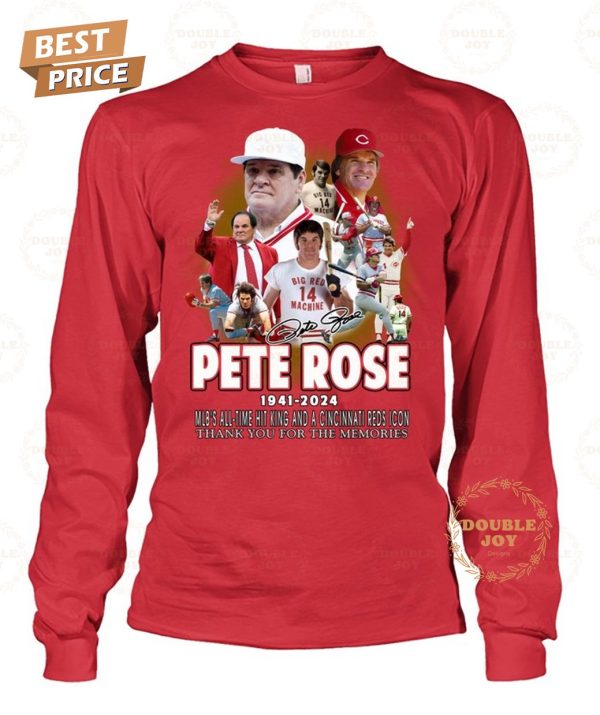 Pete Rose 83th 1941-2024 Thank You For The Memories T-Shirt