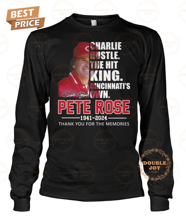 Pete Rose The Hit King 83th 1941-2024 Thank You For The Memories T-Shirt