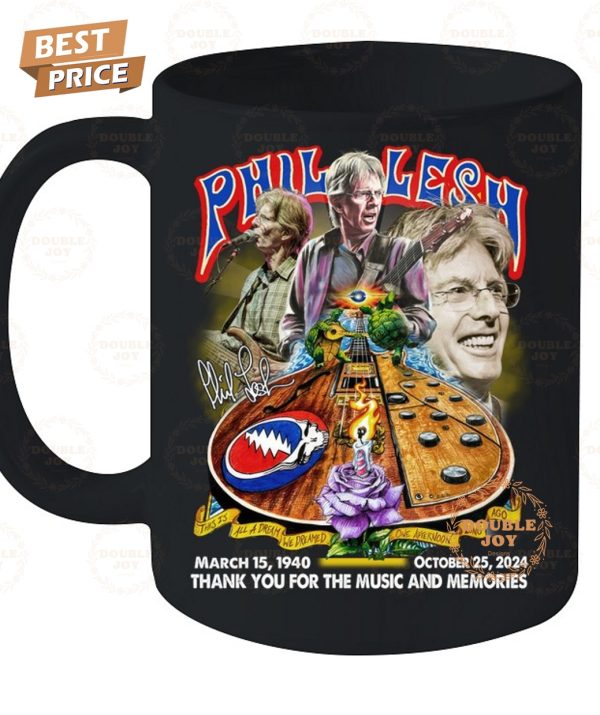 Phil Lesh X Grateful Dead Rock Band March 15, 1940-October 25,2024 Thank You For The Music And Memories T-Shirt